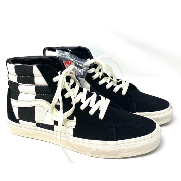 Vans Shoes - VANS Sk8-Hi Over Size Checker suede Canvas Sneak Women's Size 9.5 VN0A5HXV5WS